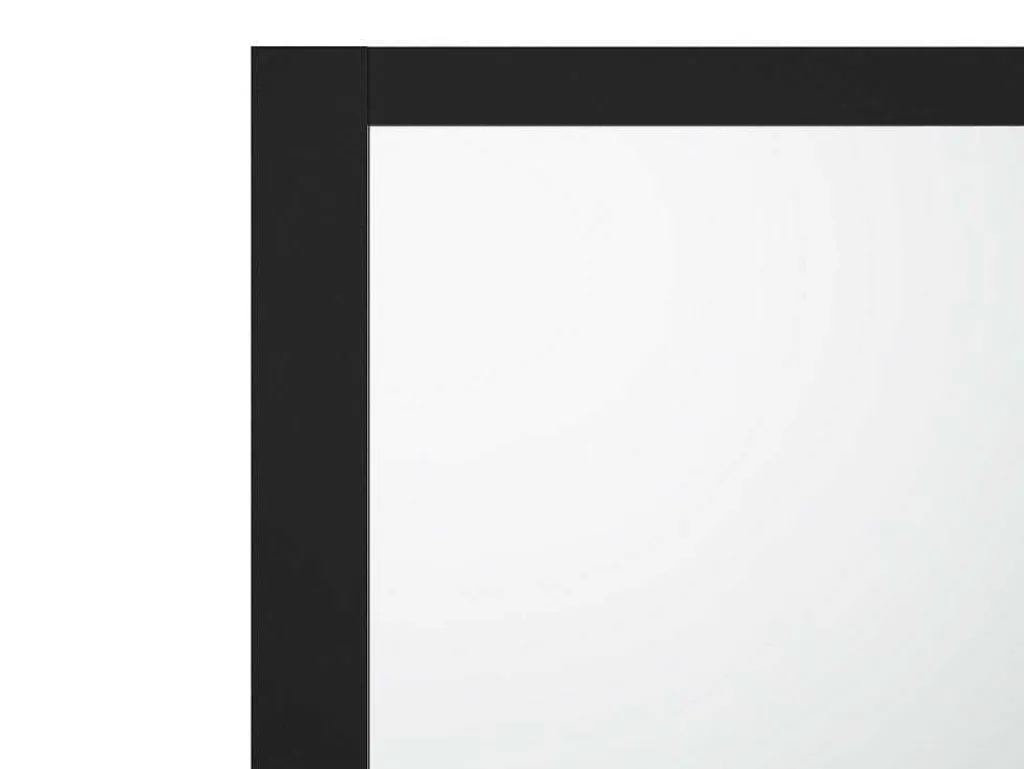 Badscherm In Industriele Stijl Zwart Mat - 80 X 140 Cm - Gehard Glas - Bradenton-Shower & Design
