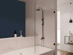 Badscherm In Industriele Stijl Met Afgeronde Hoeken - 80 X 140 Cm - Timour-Shower & Design Clearance