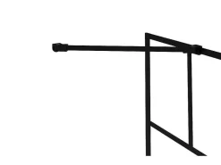 Badscherm In Industriele Stijl Met Beweegbaar Deel - 100 X 140 Cm - Obelini-Shower & Design Sale