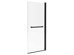 Badscherm Met Matzwarte Metalen Handdoekenrek In Industriele Stijl - 70 X 140 Cm - Tobin-Shower & Design Clearance