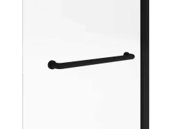 Badscherm Met Matzwarte Metalen Handdoekenrek In Industriele Stijl - 70 X 140 Cm - Tobin-Shower & Design Clearance