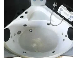 Baignoire-Douche Hydromassagehoek Chromotherapie 130 X 130 Cm - Aster-ELITESHOPPING Outlet