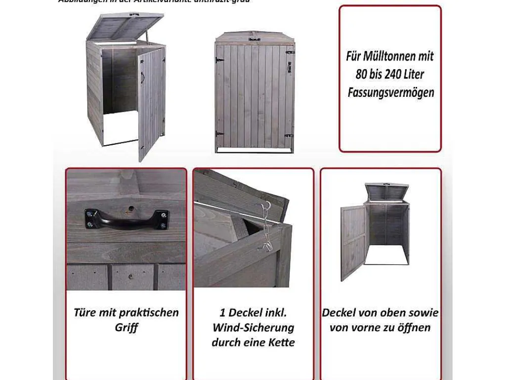 1-Bak/2-Bak Bekleding Mcw-H74, Antracietgrijs-Vente-unique Discount