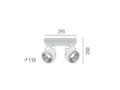 Ball Plafondlamp, Eik, Chroom, Wit, 29,5X11X20 Cm,-EPIKASA Online