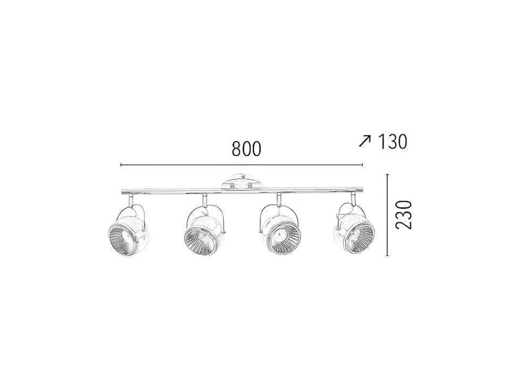 Ball Spot, Chroom, Wit, 80X13X23 Cm,-EPIKASA Outlet