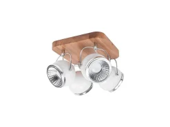 Ball Spot, Eik, Chroom, Wit, 26X26X20 Cm,-EPIKASA Discount