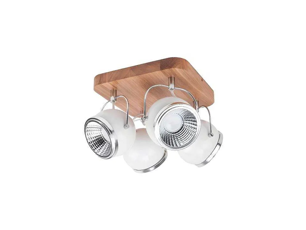 Ball Spot, Eik, Chroom, Wit, 26X26X20 Cm,-EPIKASA Discount
