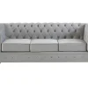 Bankstel Chesterfield - Fluweel - Lichtgrijs-Vente-unique Best