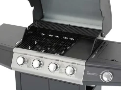 Barbecue Op Gas Met 4 Branders En 1 Rechaud Aan De Zijkant 143 X 54 X 115 Cm - Smoky-Vente-unique New
