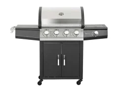 Barbecue Op Gas Met 4 Branders En 1 Rechaud Aan De Zijkant 143 X 54 X 115 Cm - Smoky-Vente-unique New