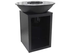 Barbecue Plancha Brasero Op Houtskool Met Opbergruimte 80 X 80 X 96 Cm, Zwart - Ignos-Vente-unique Hot