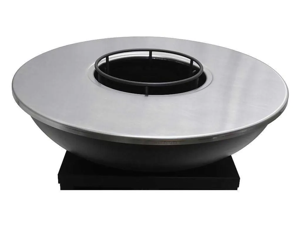 Barbecue/Plancha/Vuurkorf Van Staal - L81 X B81 X D96 Cm - Zwart - Corvera-Vente-unique Discount