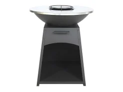 Barbecue/Plancha/Vuurkorf Van Staal - L81 X B81 X D96 Cm - Zwart - Corvera-Vente-unique Discount