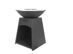 Barbecue/Plancha/Vuurkorf Van Staal - L81 X B81 X D96 Cm - Zwart - Corvera-Vente-unique Discount