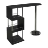 Barmeubel Aliseto - Mdf En Verchoomd Metaal - Zwart-Vente-unique Best