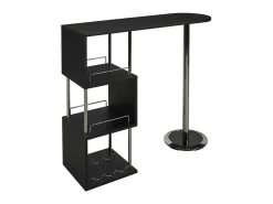 Barmeubel Aliseto - Mdf En Verchoomd Metaal - Zwart-Vente-unique Best