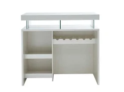 Barmeubel Fabio - Mdf Witgelakt - Met Ledverlichting-Vente-unique Outlet