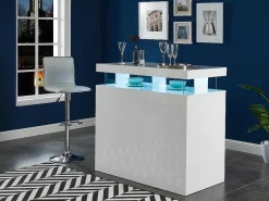 Barmeubel Fabio - Mdf Witgelakt - Met Ledverlichting-Vente-unique Outlet
