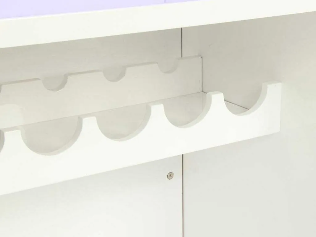 Barmeubel Fabio - Mdf Witgelakt - Met Ledverlichting-Vente-unique Outlet