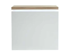 Barmeubel Halo Ii - Wit Gelakt Mdf - Leds - Wit En Eik-Vente-unique New