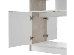 Barmeubel, Laag Dressoir Met Opbergruimte - Mdf - Eigentijdse Stijl - Kleuren: Grijs En Wit-Vente-unique Sale