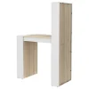 Barmeubel Met Opbergruimtes - Mdf - Naturel En Wit - Skarn-Vente-unique Discount