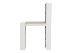 Barmeubel Met Opbergruimtes - Mdf - Naturel En Wit - Skarn-Vente-unique Discount