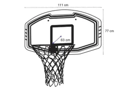 Basketbalnet Voor Aan De Muur, Wit - B111 X H77 Cm - Bemidji-Vente-unique Clearance