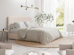 Bed Hoofdeinde 160 Cm - Corduroy Fluweel - Beige - Ambrilia-Vente-unique Best