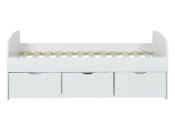Bed Louane Met 2 Lades En 1 Opbergruimte - 90 X 190 Cm - Wit-Vente-unique New