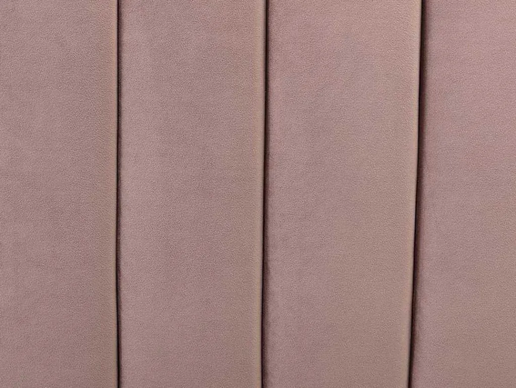 Bed Met Glooiend Hoofdeinde - 140 X 190 Cm - Fluweel - Oud Roze - Sagali-Vente-unique Best