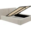 Bed Met Opbergruimte 180 X 200 Cm - Ribfluweel - Beige + Matras - Timano-PASCAL MORABITO New