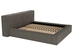 Bed Met Opbergruimte 180 X 200 Cm - Ribfluweel - Taupe + Matras - Timano-PASCAL MORABITO Clearance