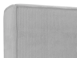 Bed Met Opbergruimte 180 X 200 Cm - Ribfluweel - Lichtgrijs + Matras - Timano-PASCAL MORABITO New