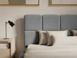 Bed Met Opbergruimte 160 X 200 Cm - Stof Met Textuur - Grijs - Damado Van-PASCAL MORABITO Discount