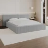 Bed Met Opbergruimte 180 X 200 Cm - Ribfluweel - Lichtgrijs - Timano - Van-PASCAL MORABITO Outlet