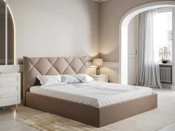 Bed Met Opbergruimte 160 X 200 Cm - Velours - Beige - Stari Van - Van-PASCAL MORABITO Hot