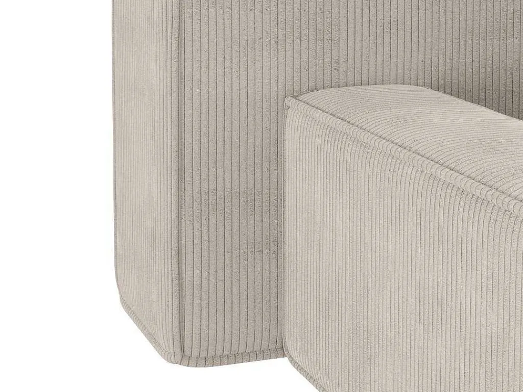 Bed Met Opbergruimte 160 X 200 Cm - Ribfluweel - Beige + Matras - Timano-PASCAL MORABITO Hot