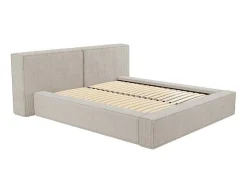 Bed Met Opbergruimte 160 X 200 Cm - Ribfluweel - Beige + Matras - Timano-PASCAL MORABITO Hot