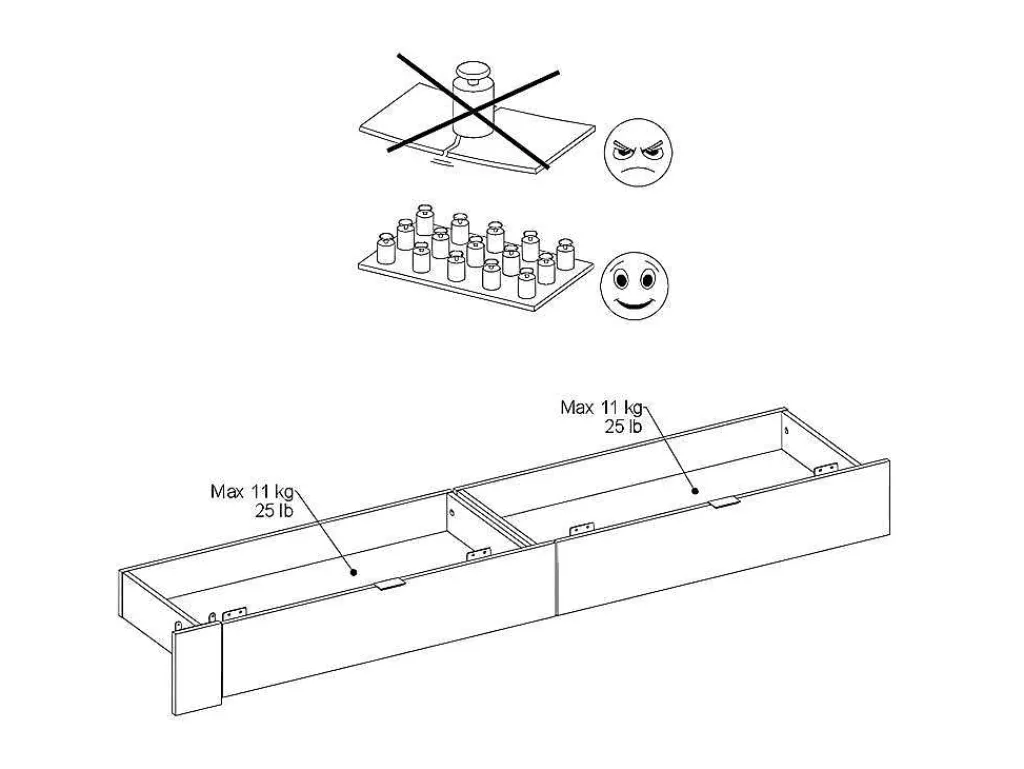 Bed Met Opbergruimte 160 X 200 Cm - Met Ledverlichting - Kleur: Naturel En Zwart + Bedbodem - Velona-Vente-unique Online