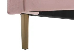 Bed Met Schelpvorm 140 X 190 Cm - Velours - Roze - Livaya-Vente-unique Sale
