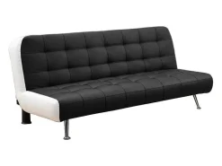 Bedbank Van Kunstleer Murni En Poef - Zwart-Vente-unique Best