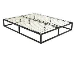 Bedbodem Met Latten Van Metaal 140 X 190 Cm - 2 X 19 Latten - Zwart - Rammus Van Ysmee-Ysmée Discount
