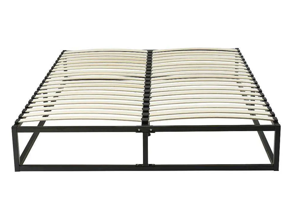 Bedbodem Met Latten Van Metaal 140 X 190 Cm - 2 X 19 Latten - Zwart - Rammus Van Ysmee-Ysmée Discount