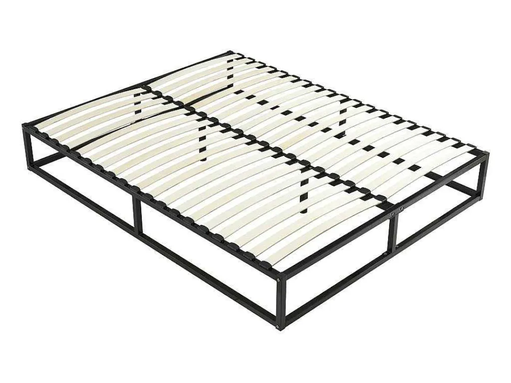 Bedbodem Met Latten Van Metaal 140 X 190 Cm - 2 X 19 Latten - Zwart - Rammus Van Ysmee-Ysmée Discount