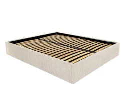 Bedbodem Met Opbergruimte 140 X 190 Cm Van Beige Ribfluweel - Pontos Van Ysmee-Ysmée Discount