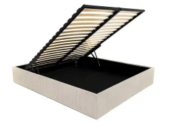 Bedbodem Met Opbergruimte 140 X 190 Cm Van Beige Ribfluweel - Pontos Van Ysmee-Ysmée Discount