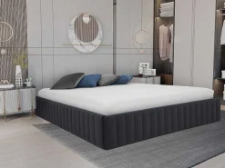Bedbodem Met Opbergruimte 160 X 200 Cm Van Grijs Velours - Sethi Van Dreamea-Ysmée Discount