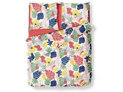 Beddenset In 57 Draden/Cm Katoen - Dekbedovertrek 240 X 260 Cm + 2 Kussenslopen 63 X 63 Cm - Meerkleurig - Bariola-OZAIA Online
