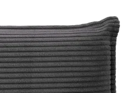 Bedhoofd 180 Cm - Ribfluweel - Antraciet Grijs - Ambrilia-Vente-unique